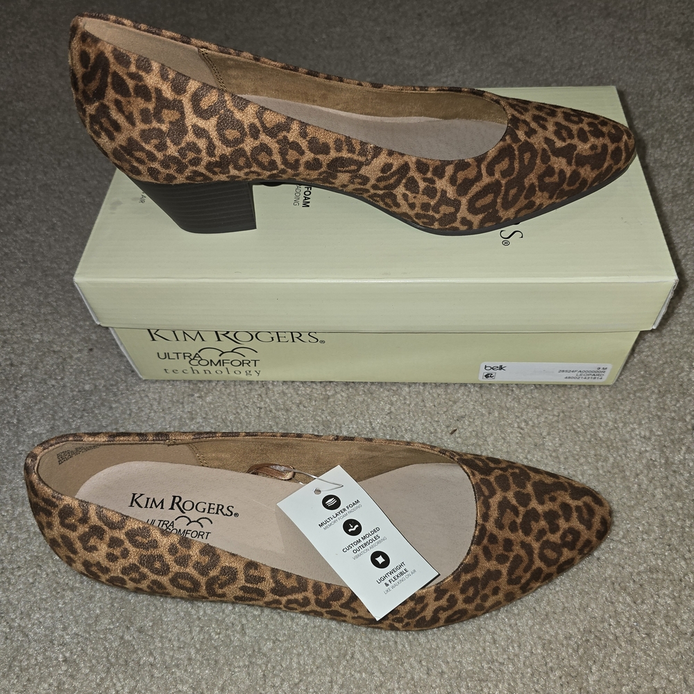 Kim Rogers Leopard Print Heels - Brown